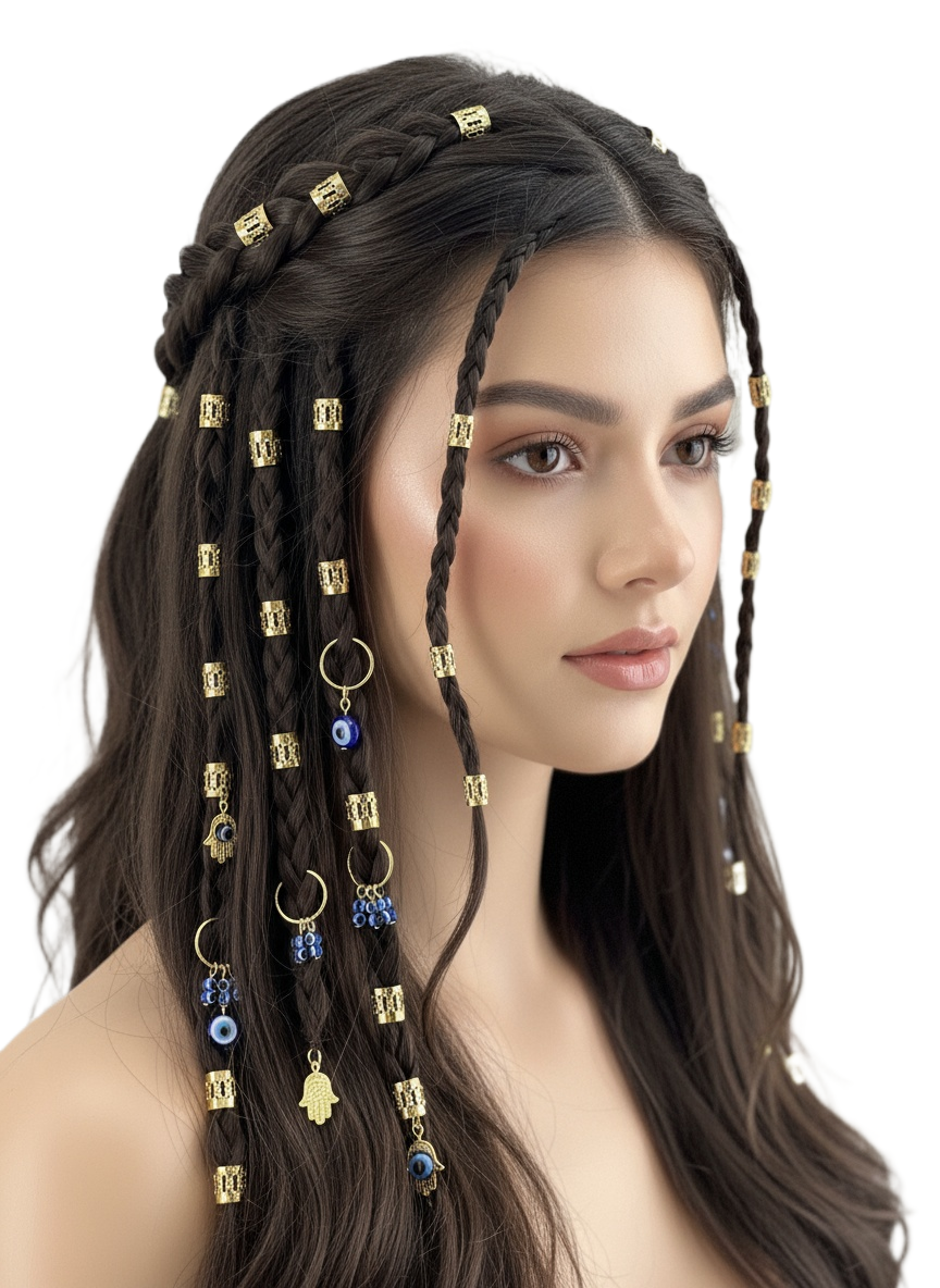 ✨ Bohemian Gold Hair Accessories Set - Let Every Strand Shine with Magic