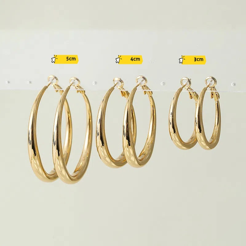 Gold Silver Hoop Earrings Women 925 Sterling Silver Lightweight Hollow Circle Earrings