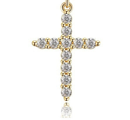 Rotating Crown Cross Zirconia Necklace - Faith Guardian