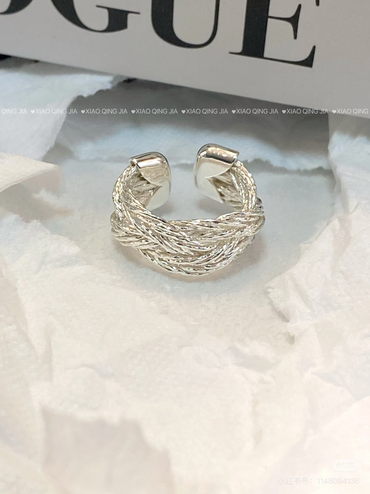 Twisted Rope Ring - Italian Crafted Adjustable Band in Gold & Silver