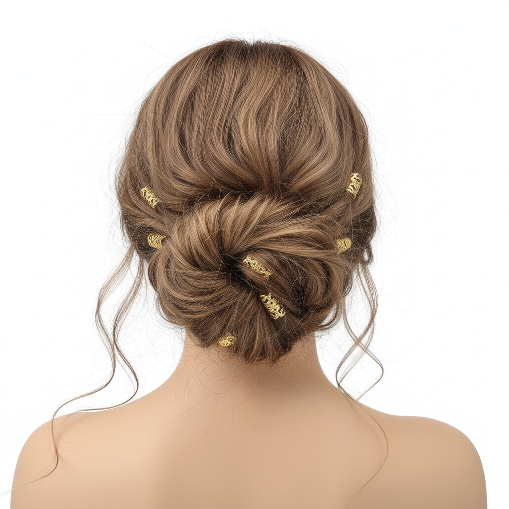 Vintage Baroque Gold Hair Accessories - 40 Pack