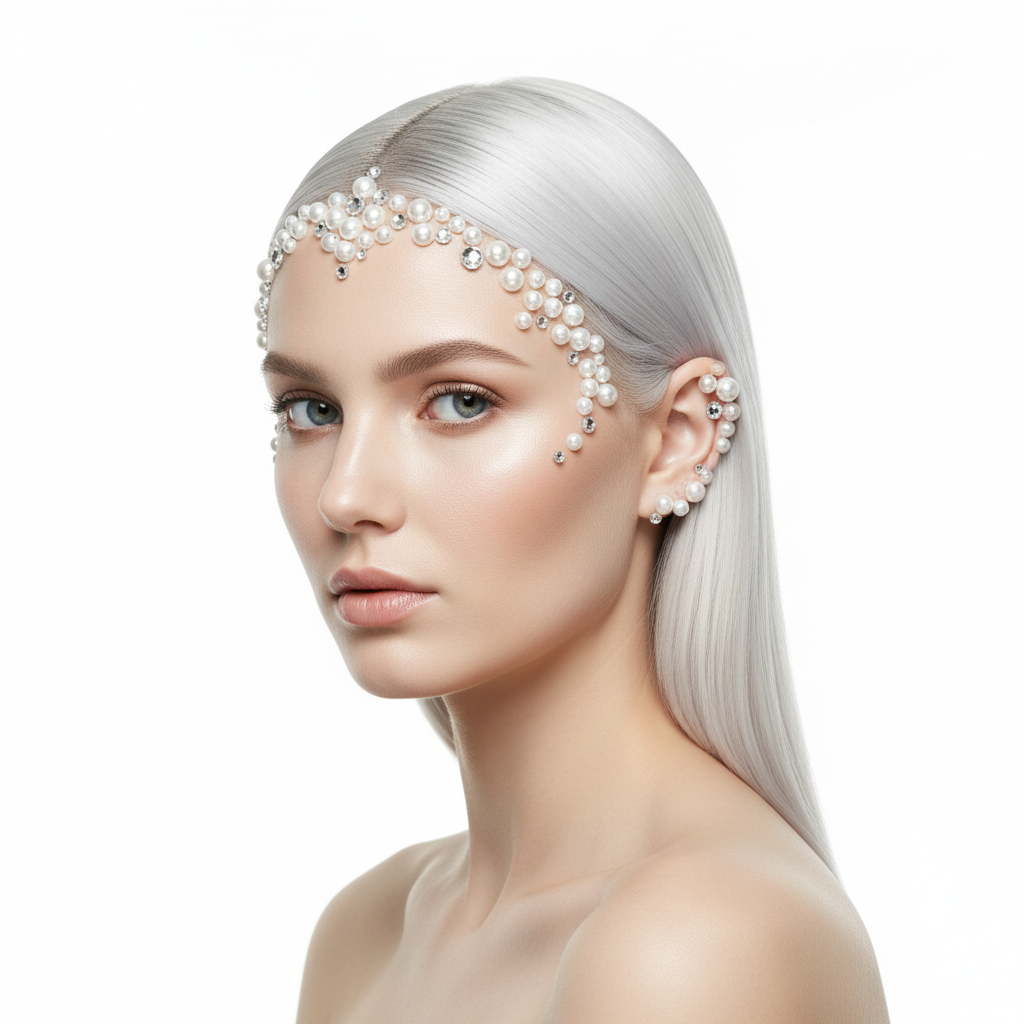 Pearl Crystal Body Stickers - Bridal Festival Party Makeup Jewelry