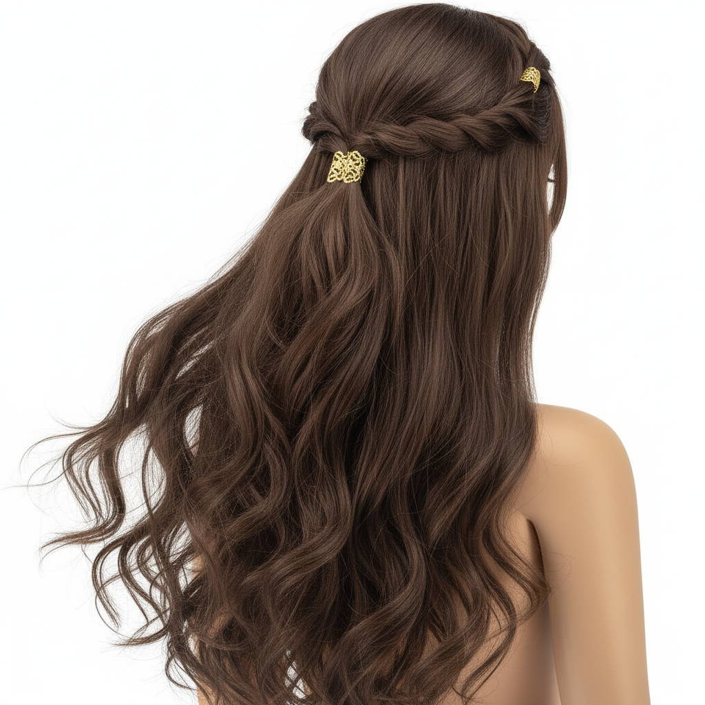 Vintage Baroque Gold Hair Accessories - 40 Pack