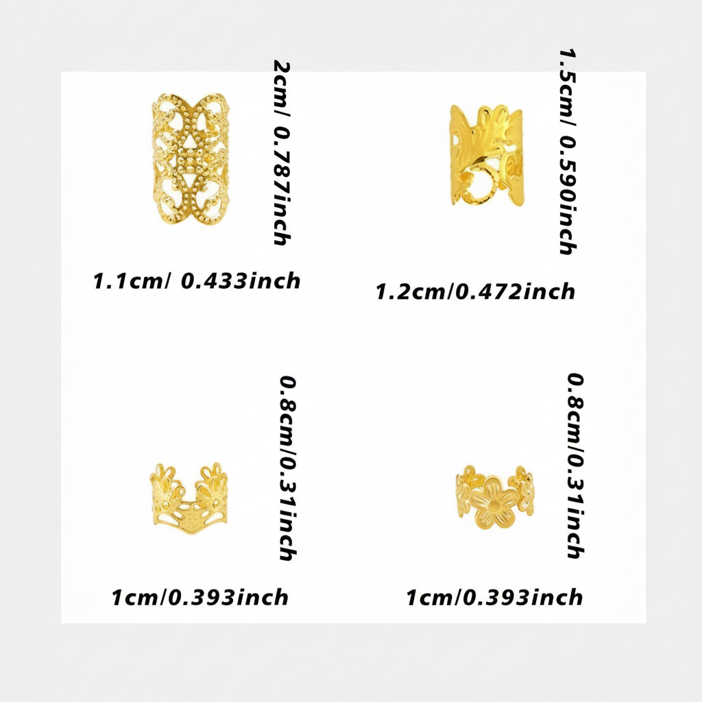 Vintage Baroque Gold Hair Accessories - 40 Pack