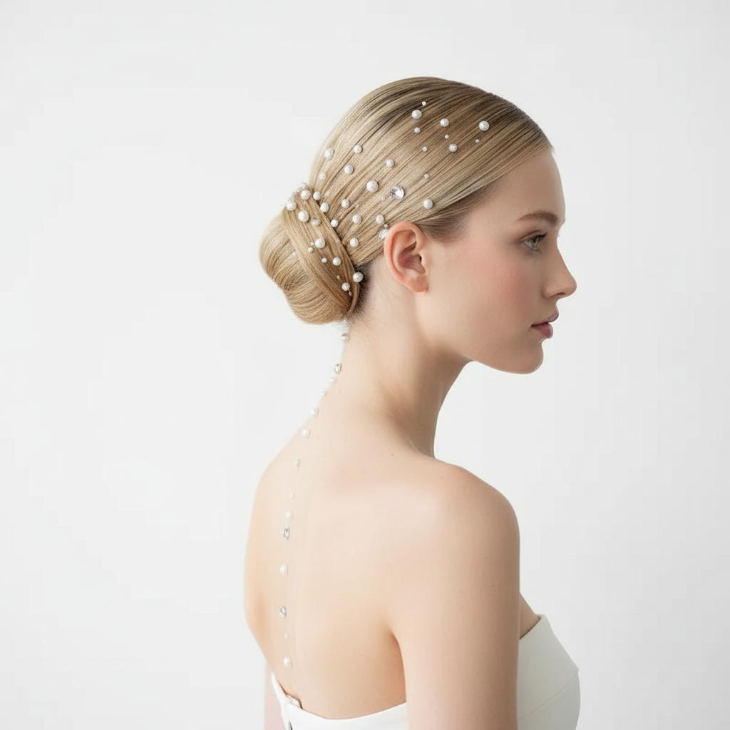 Pearl Crystal Body Stickers - Bridal Festival Party Makeup Jewelry