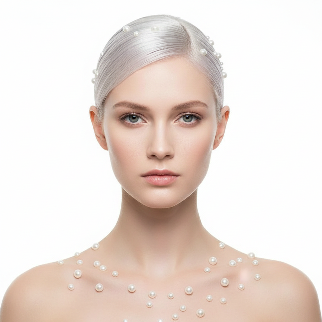 Pearl Crystal Body Stickers - Bridal Festival Party Makeup Jewelry