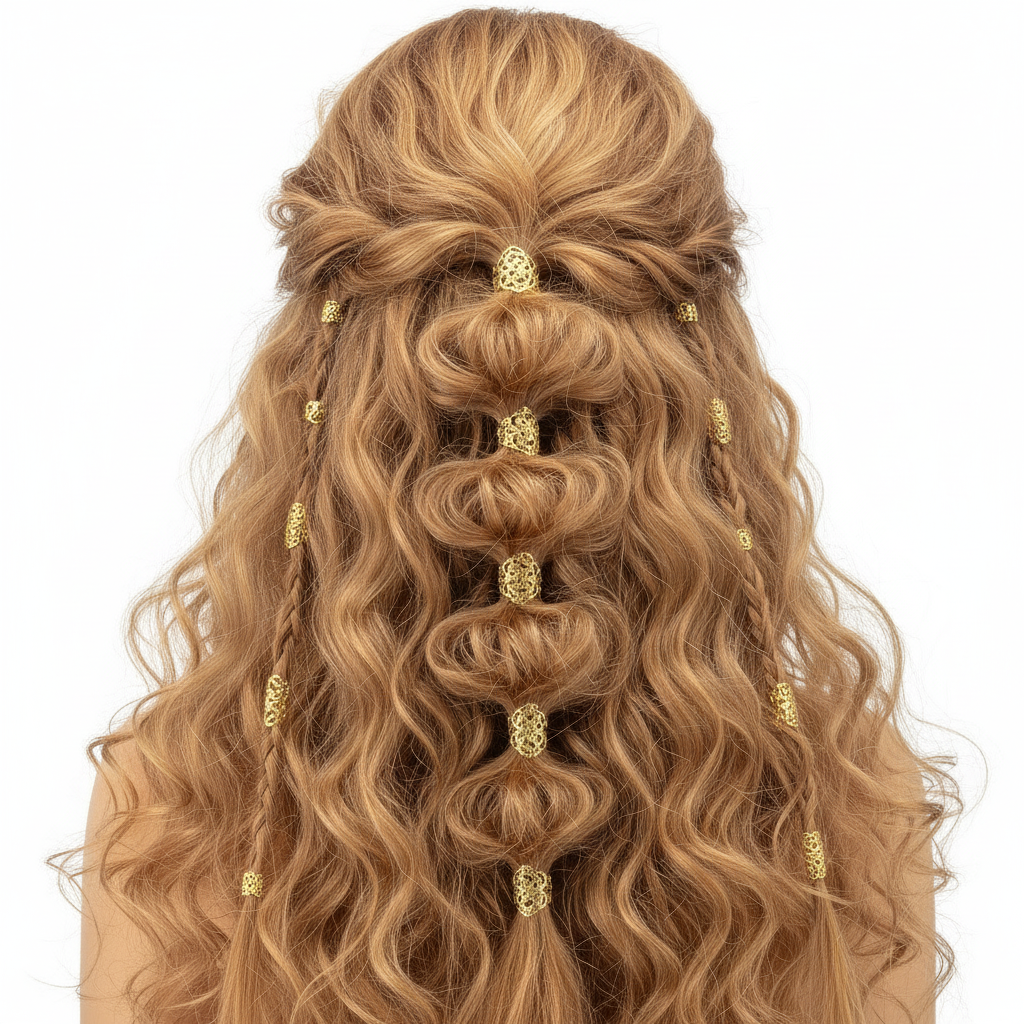 Vintage Baroque Gold Hair Accessories - 40 Pack