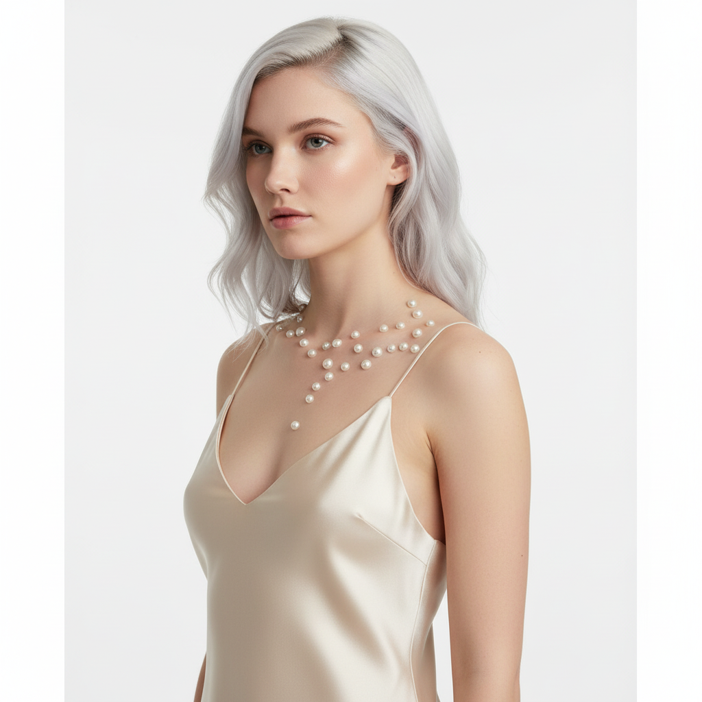 Pearl Crystal Body Stickers - Bridal Festival Party Makeup Jewelry