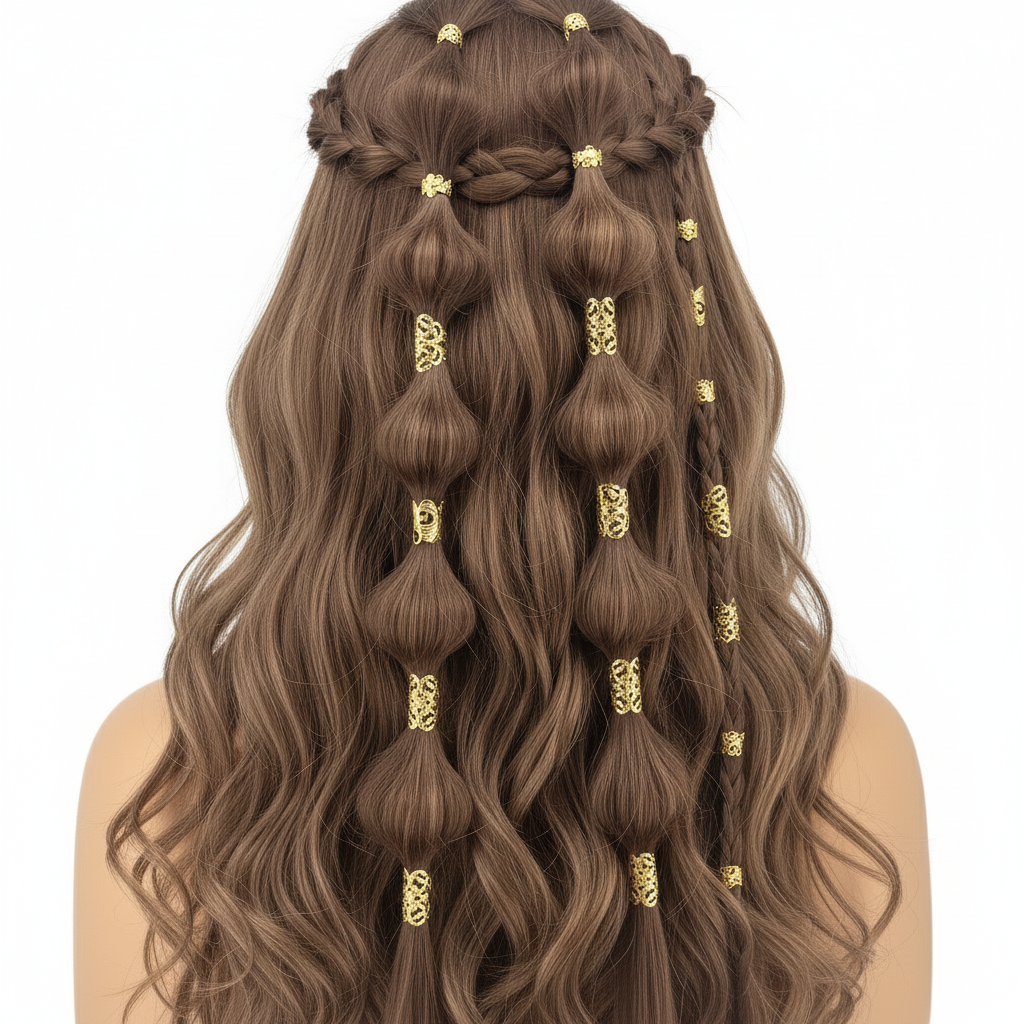 Vintage Baroque Gold Hair Accessories - 40 Pack