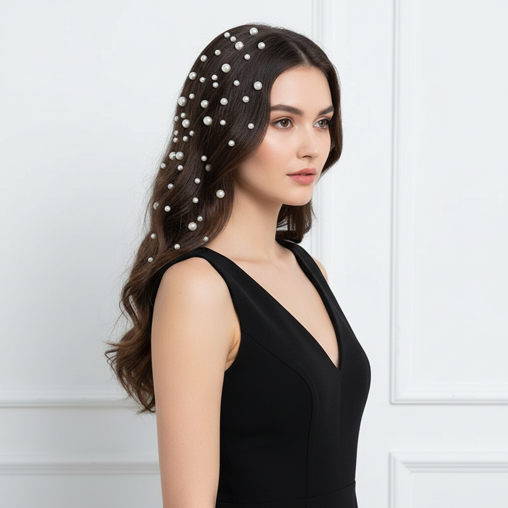 Pearl Crystal Body Stickers - Bridal Festival Party Makeup Jewelry