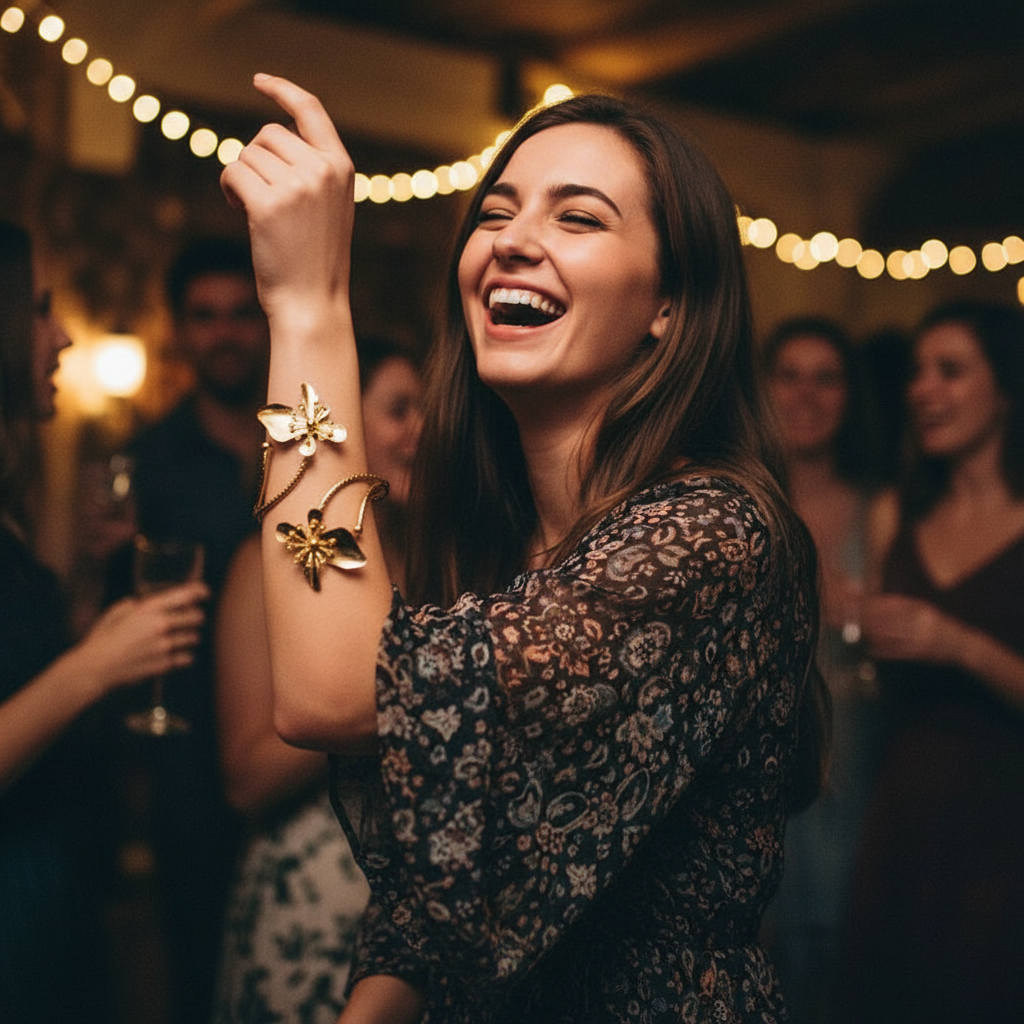 ✨ Flower Upper Arm Cuff Bracelet - Statement Jewelry for Free Spirits