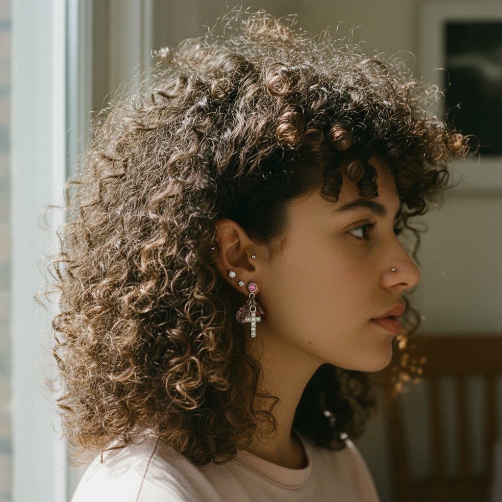 Colorful CZ Cross Earrings - Gold Plated Dangle Stud Earrings for Women Multi Piercing Jewelry Set