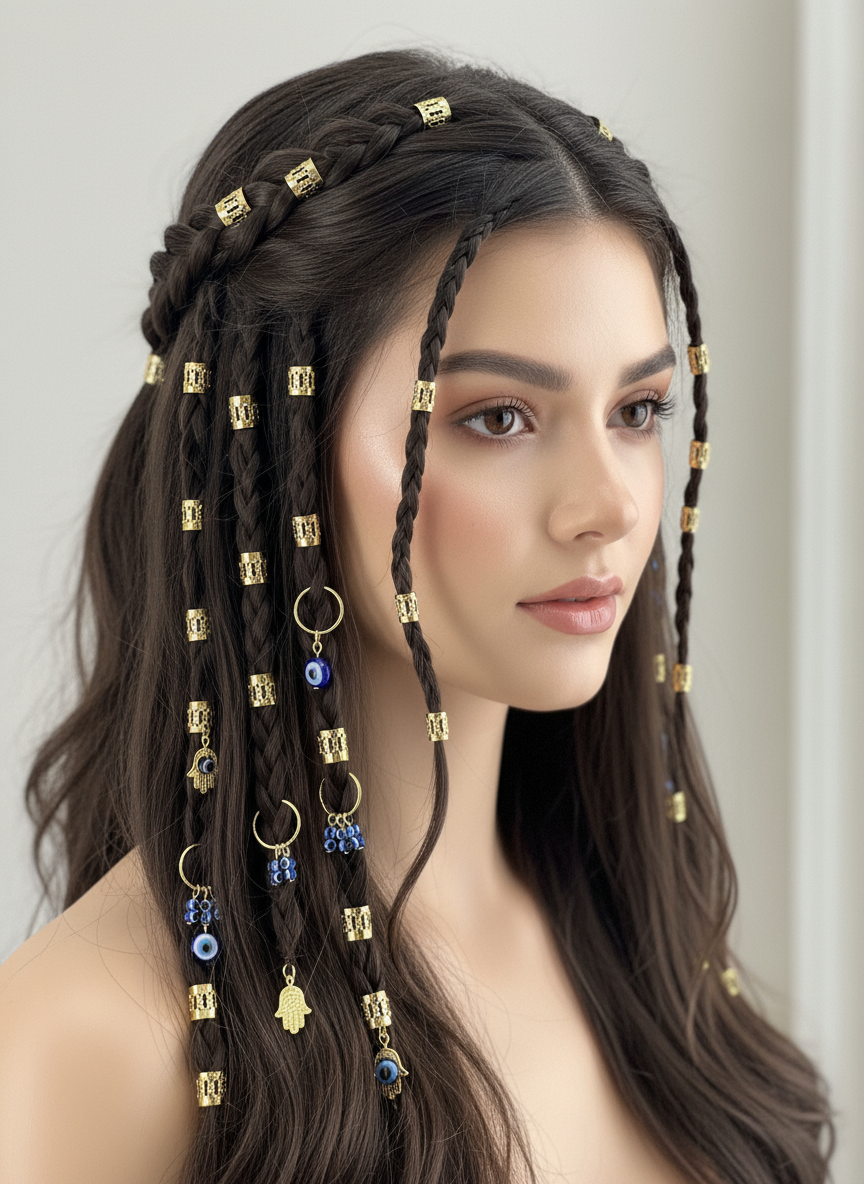 ✨ Bohemian Gold Hair Accessories Set - Let Every Strand Shine with Magic