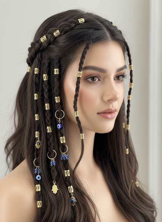 ✨ Bohemian Gold Hair Accessories Set - Let Every Strand Shine with Magic