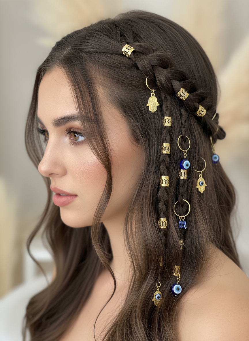 ✨ Bohemian Gold Hair Accessories Set - Let Every Strand Shine with Magic