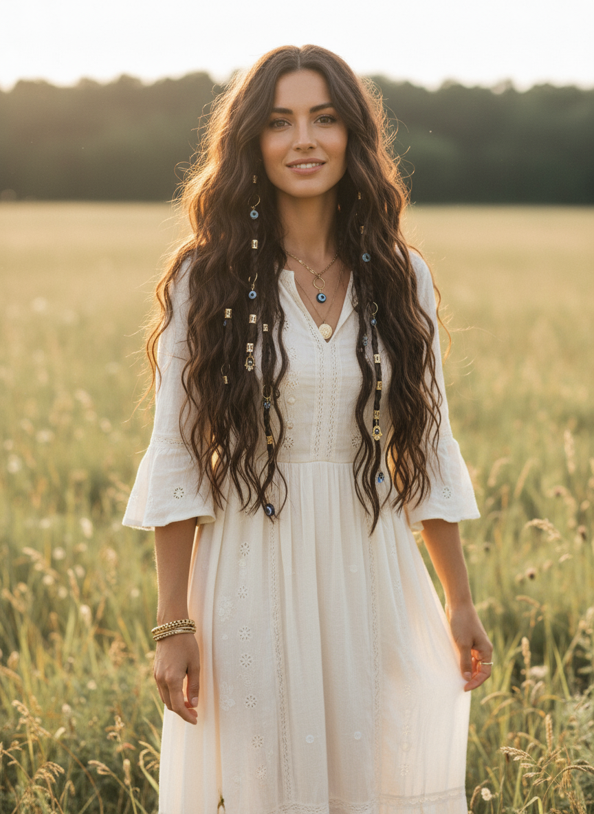 ✨ Bohemian Gold Hair Accessories Set - Let Every Strand Shine with Magic