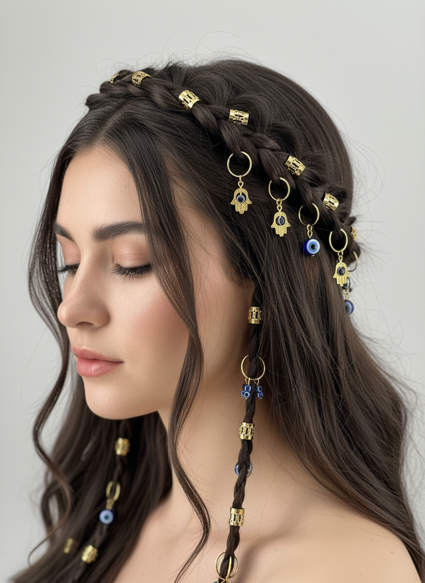 ✨ Bohemian Gold Hair Accessories Set - Let Every Strand Shine with Magic
