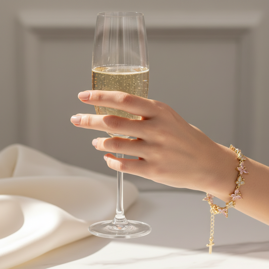 Pink Zirconia 14K Gold-Plated Cross Butterfly Bracelet | Birthday Gift for Her | Girlfriend Gift | Best Friend Gift