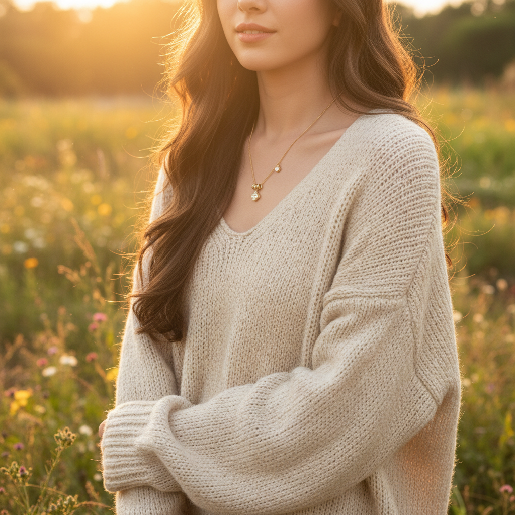 Gold Clover Necklace for Women with Gift Box - Delicate Crystal Pendant Necklace Lucky Charm Jewelry Birthday Gifts
