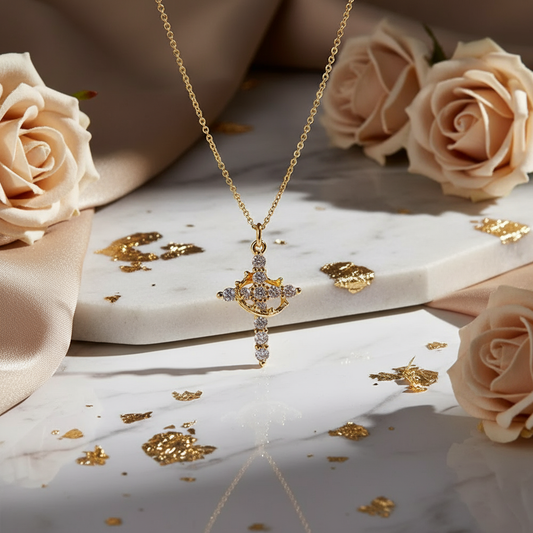 奢华风格金色十字架