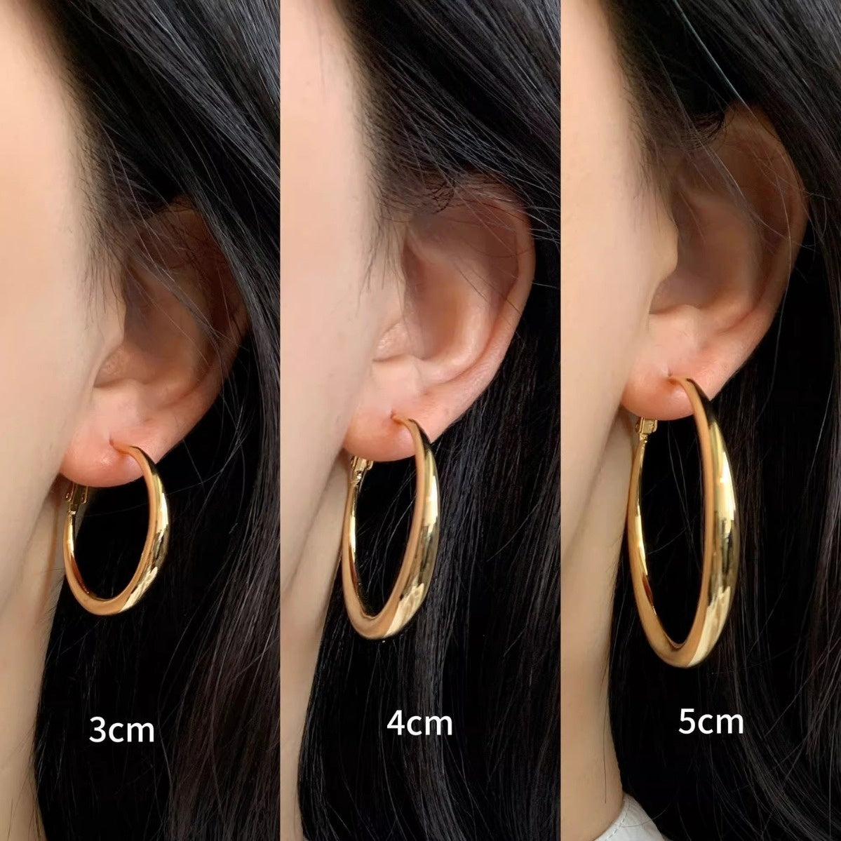 Gold Silver Hoop Earrings Women 925 Sterling Silver Lightweight Hollow Circle Earrings