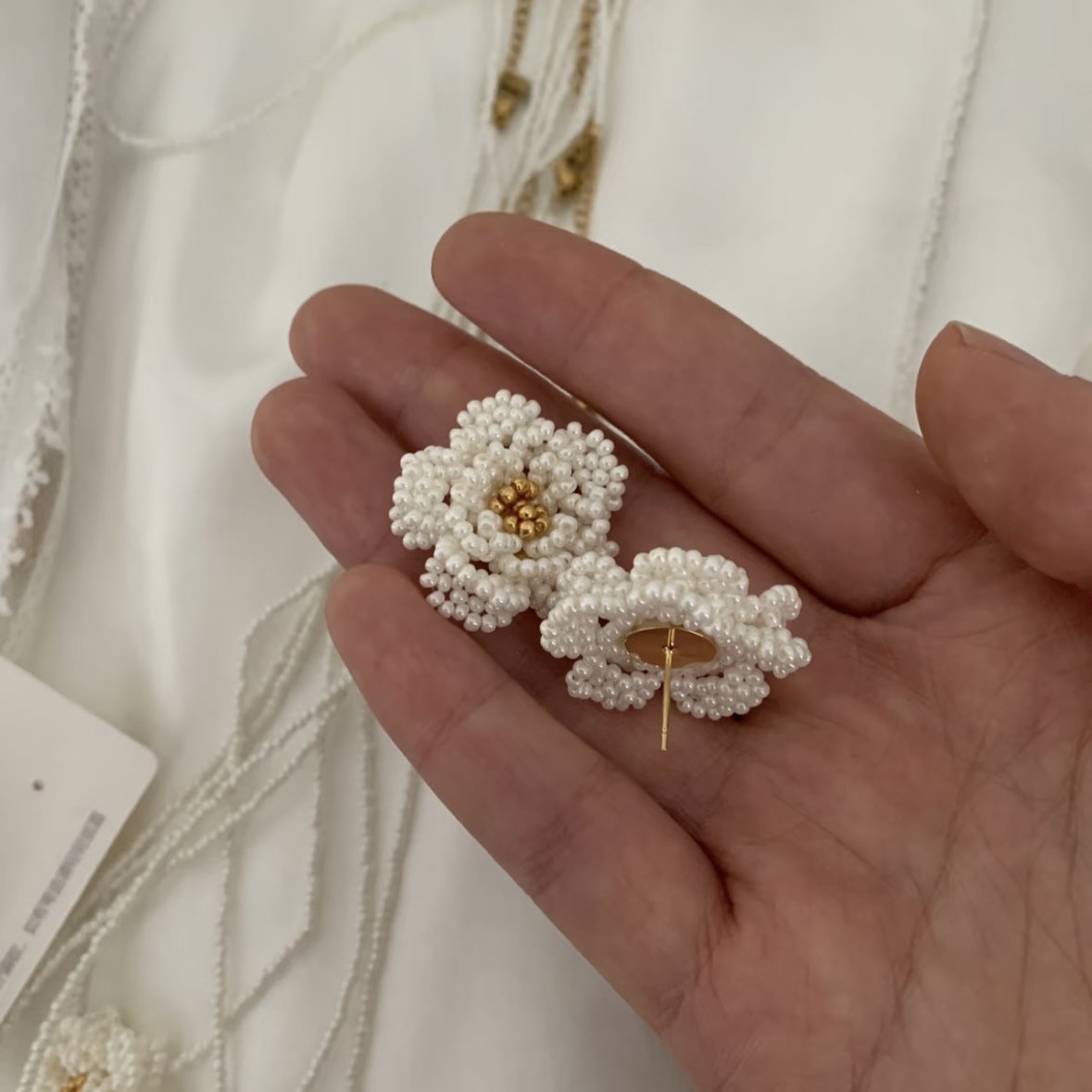 French Handmade Beaded Flower Jewelry