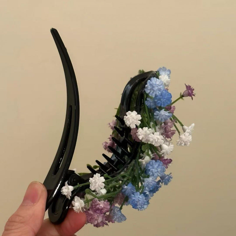 Dried Flower Hair Claw Clip - Romantic Floral Hair Accessory