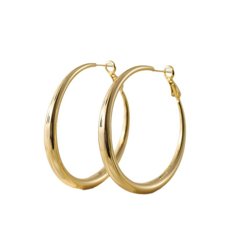 Gold Silver Hoop Earrings Women 925 Sterling Silver Lightweight Hollow Circle Earrings