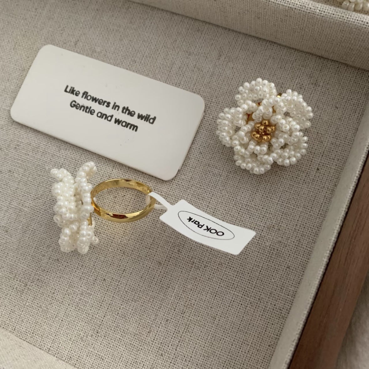 French Handmade Beaded Flower Jewelry