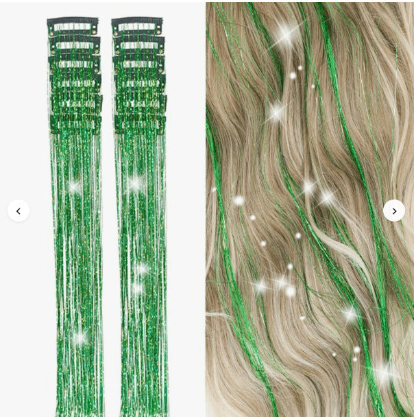 Holographic Glitter Hair Tinsel - Multiple Colors Available (12-Pack)