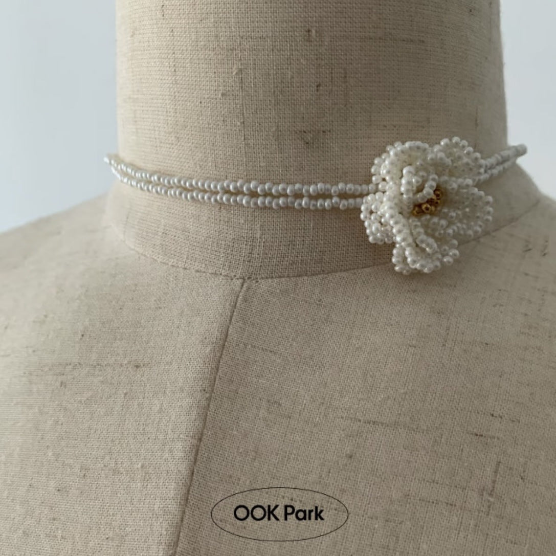 French Handmade Beaded Flower Jewelry