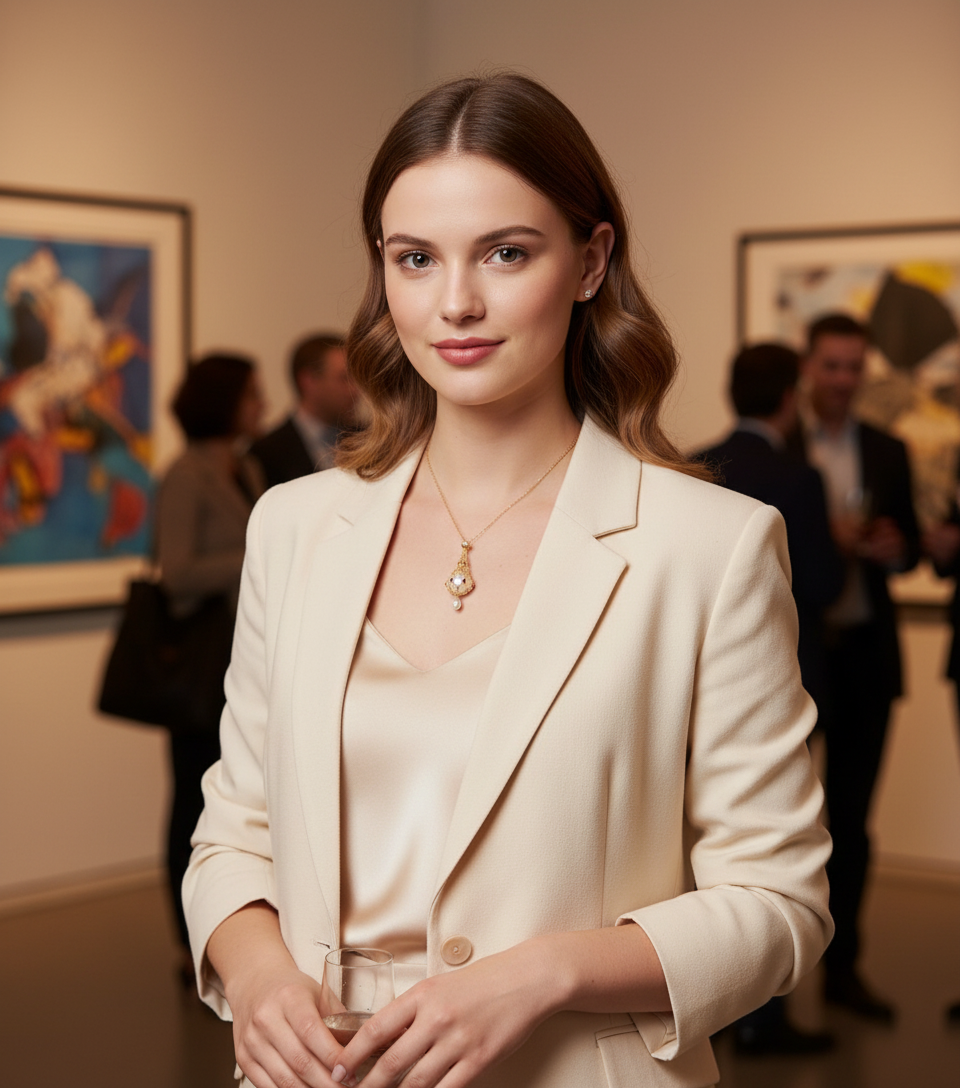 Luxury Openwork Pearl Pendant Necklace - Removable Design with Zirconia Accents