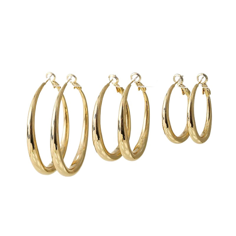 Gold Silver Hoop Earrings Women 925 Sterling Silver Lightweight Hollow Circle Earrings