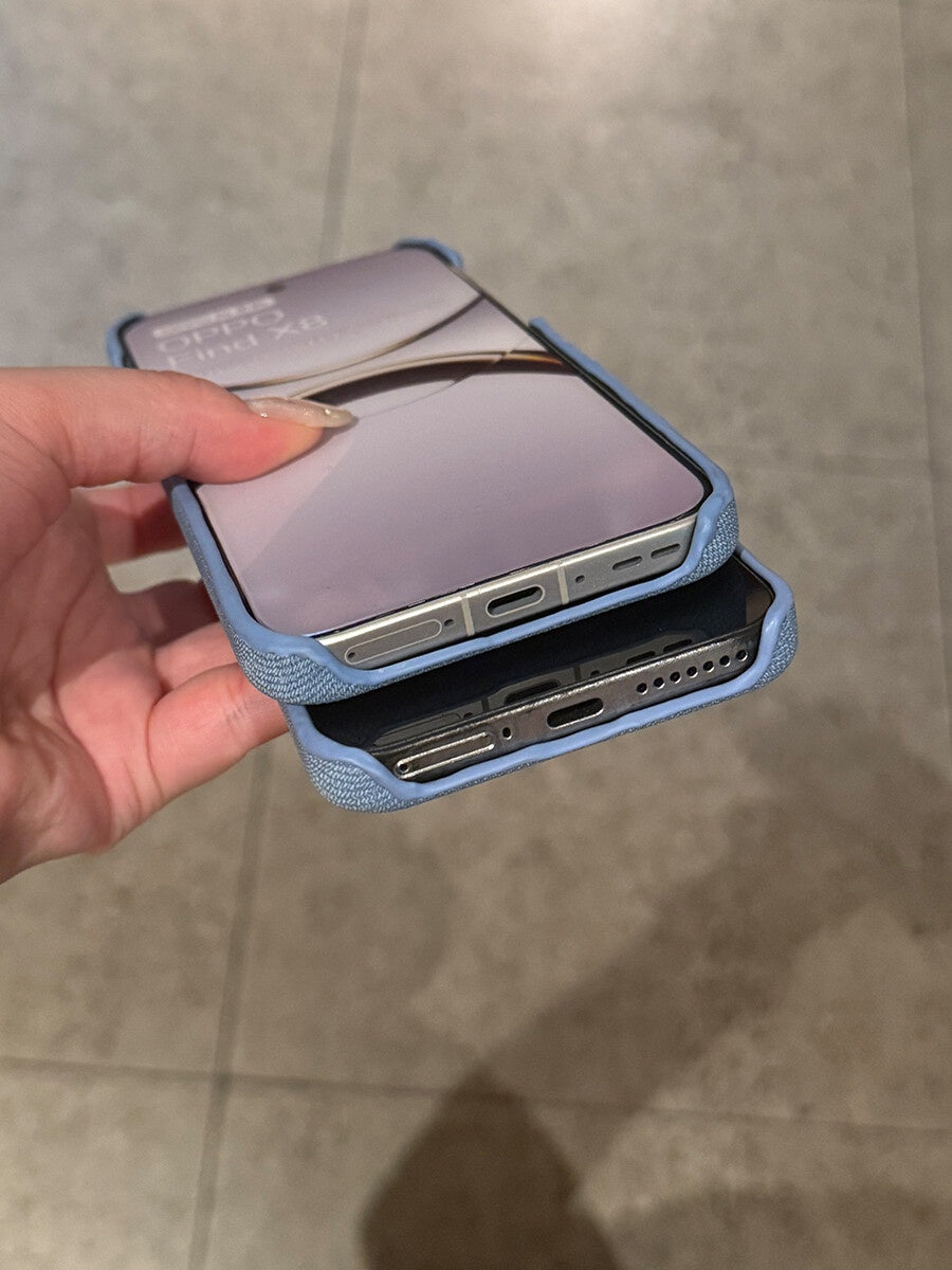 Handcrafted Original Denim Rhinestone Phone Case iPhone Samsung Galaxy Mobile Phone Cases