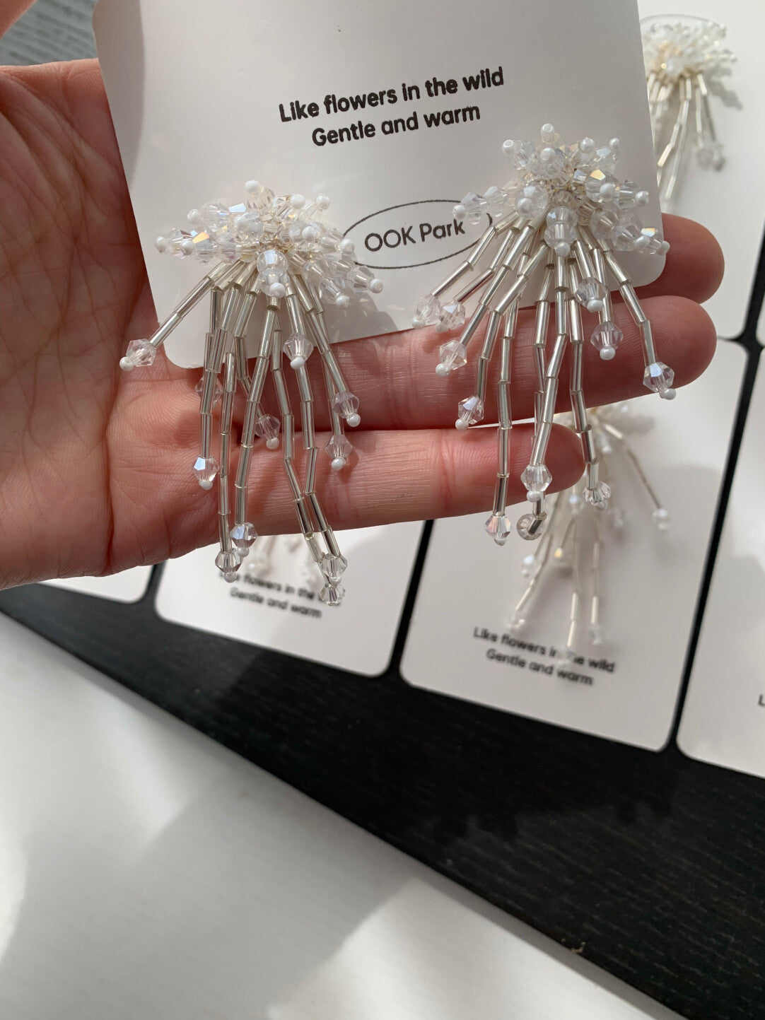 Handmade Firework Tassel Earrings - 925 Silver Posts