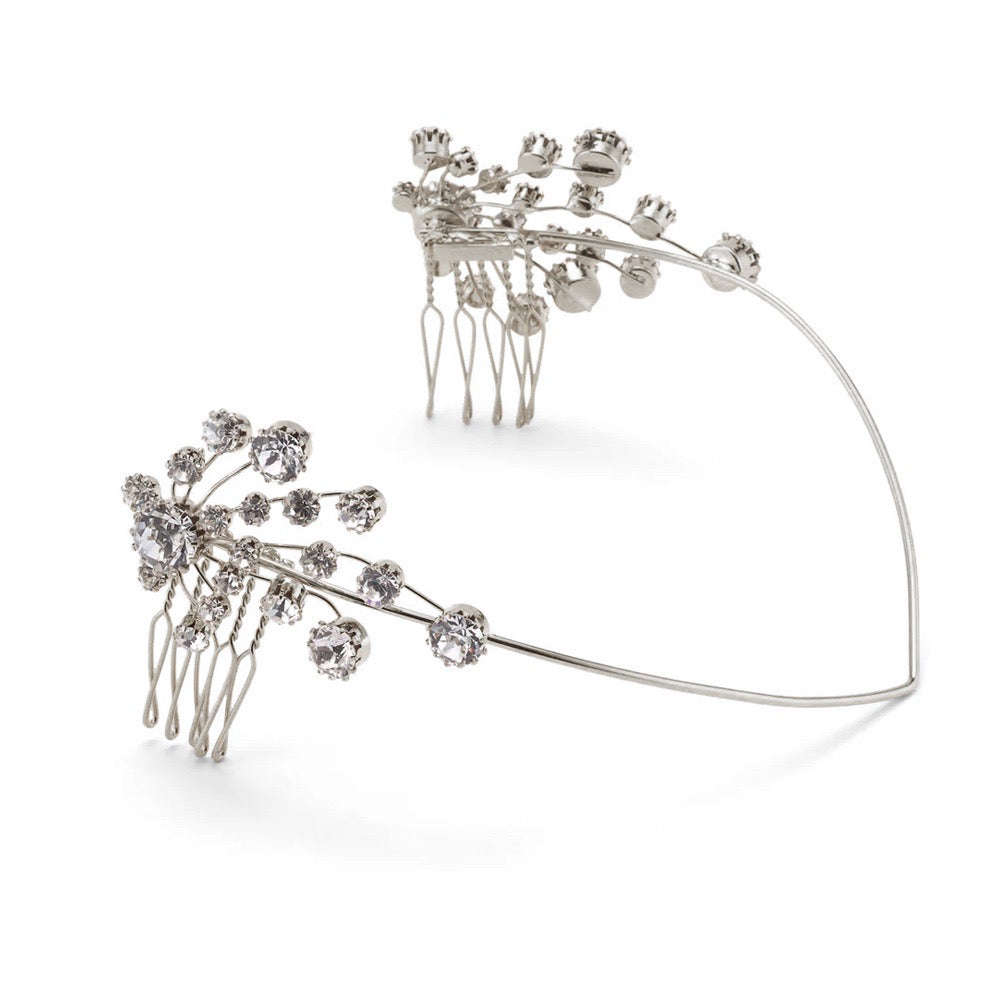 Crystal Zirconia Hair Pin - Geometric Metal Hair Accessory