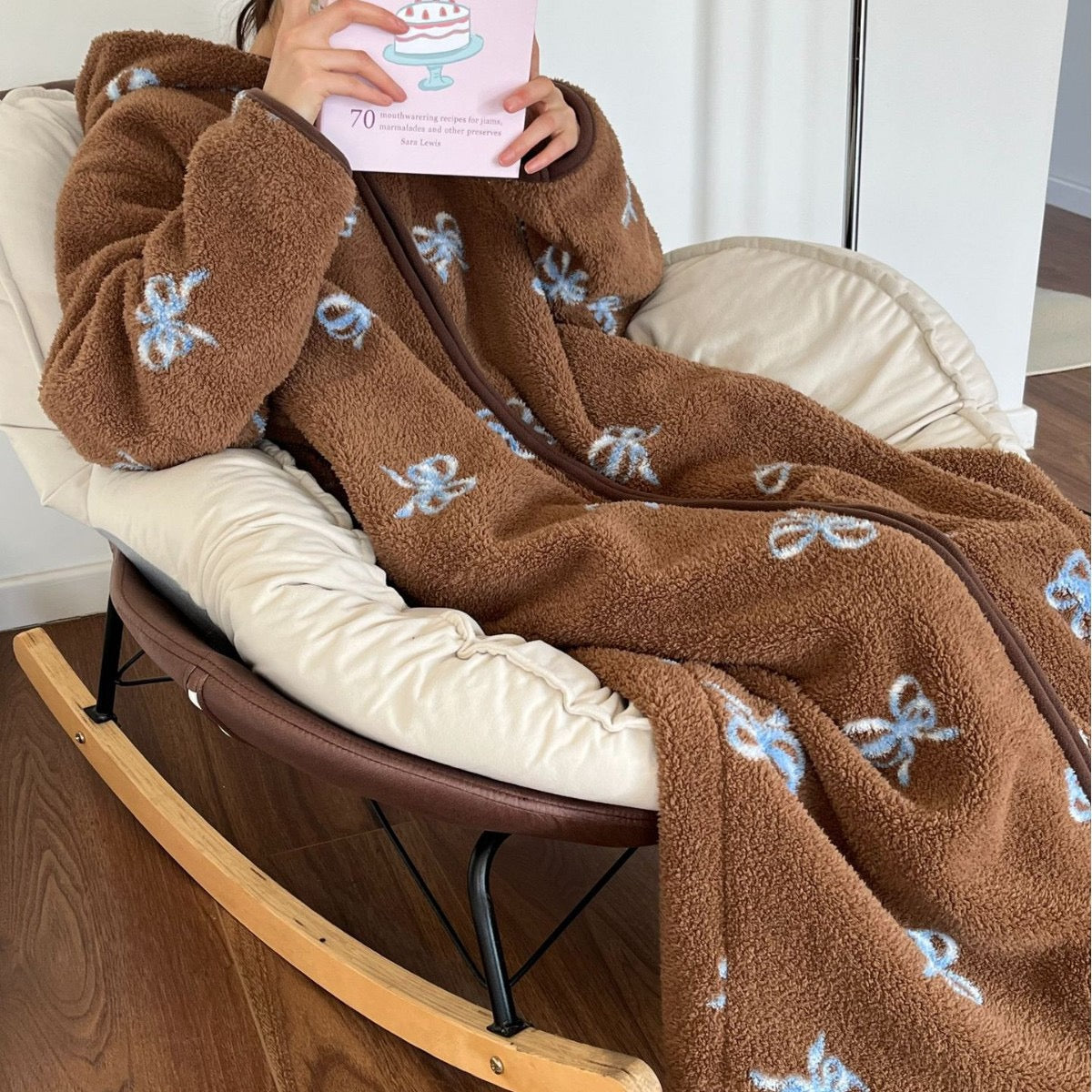 Unisex Oversized Fleece Hoodie Zip Up, Soft Coral Plush Loungewear for Winter, Warm Hooded Blanket Jacket, Cozy Homewear for Men & Women