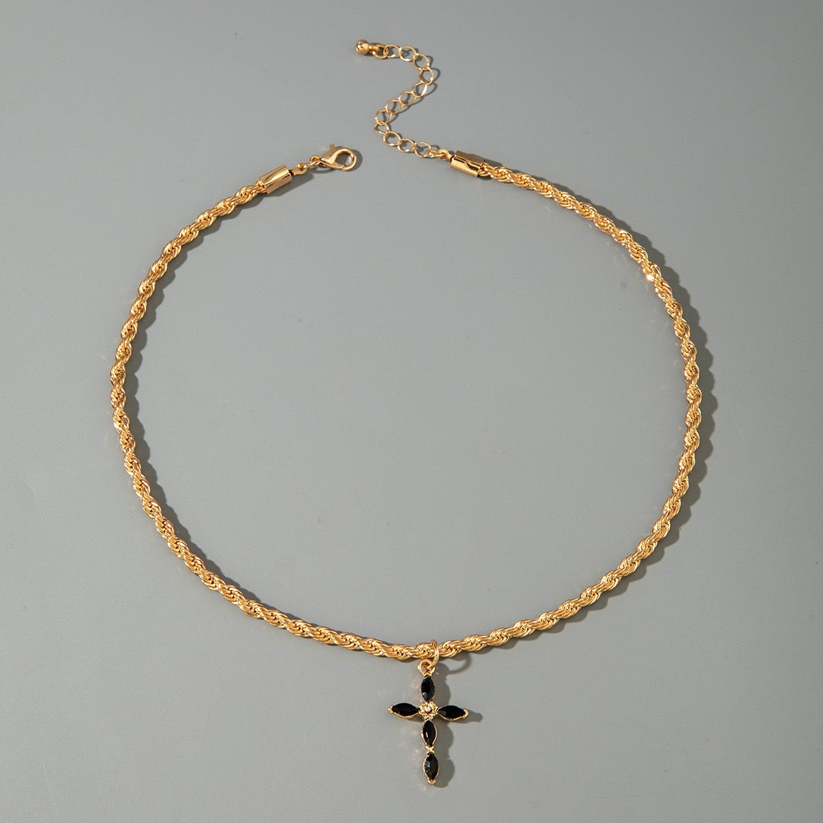 Black Beaded Choker Necklace - Elegant Collar