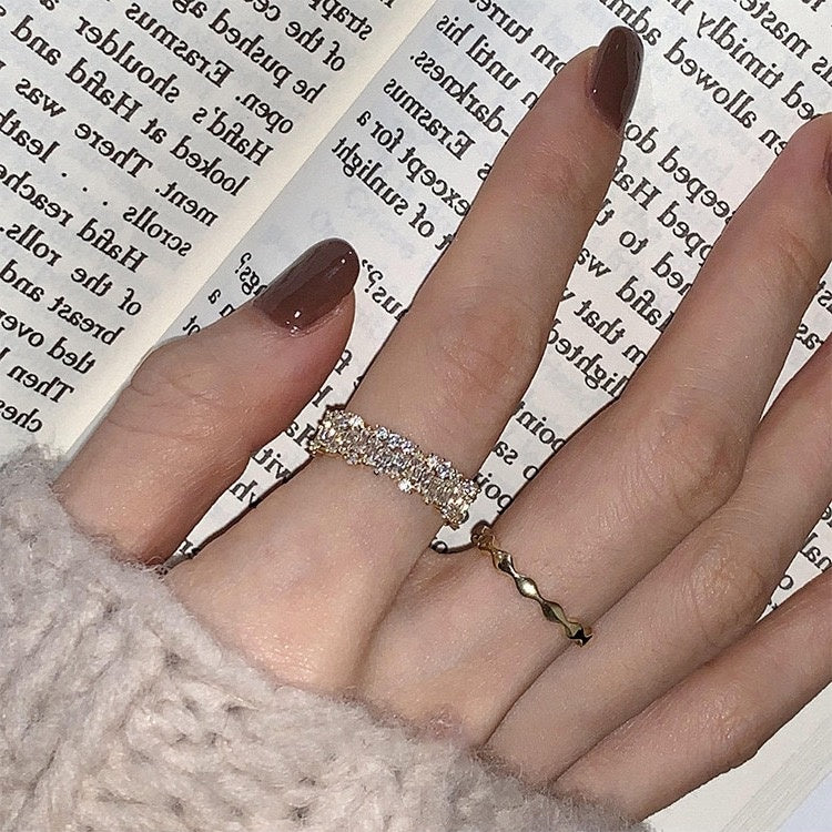 💎 Luxury Full Pave Adjustable Ring | Baguette Cut CZ Ring
