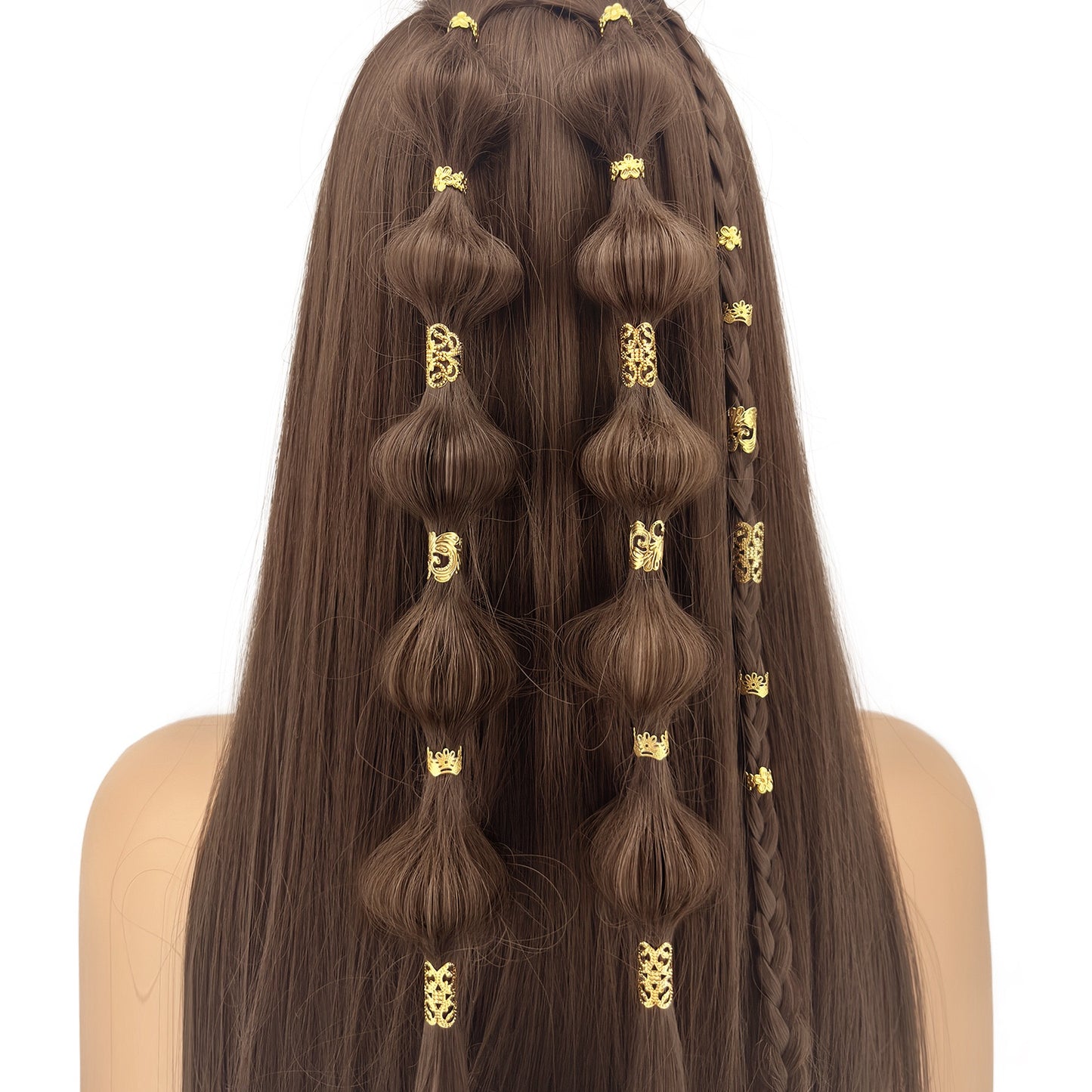 Vintage Baroque Gold Hair Accessories - 40 Pack