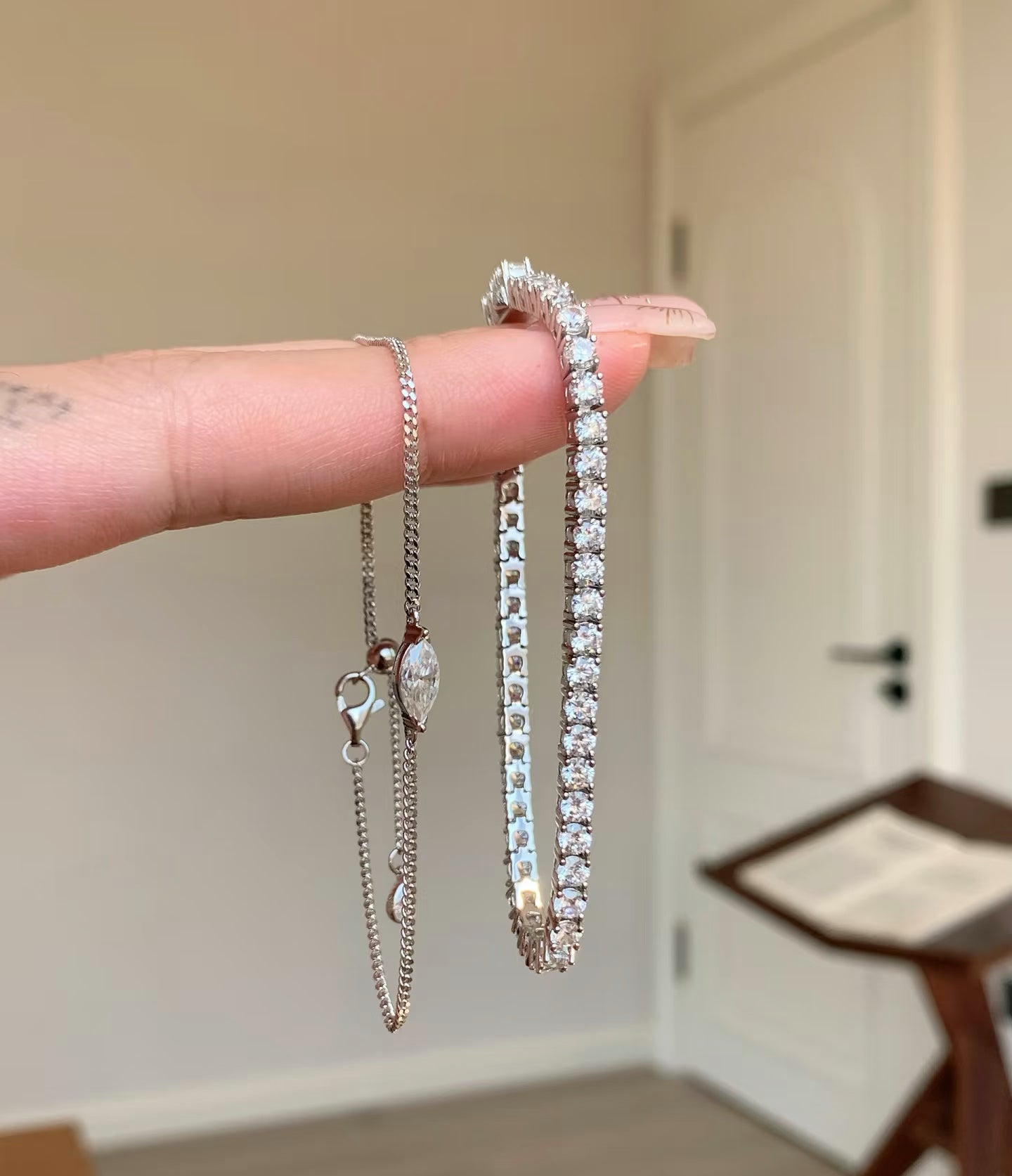 18K Gold Plated Tennis Bracelet - Sparkling Zirconia Diamond Bracelet | 2mm 3mm 4mm Width Options