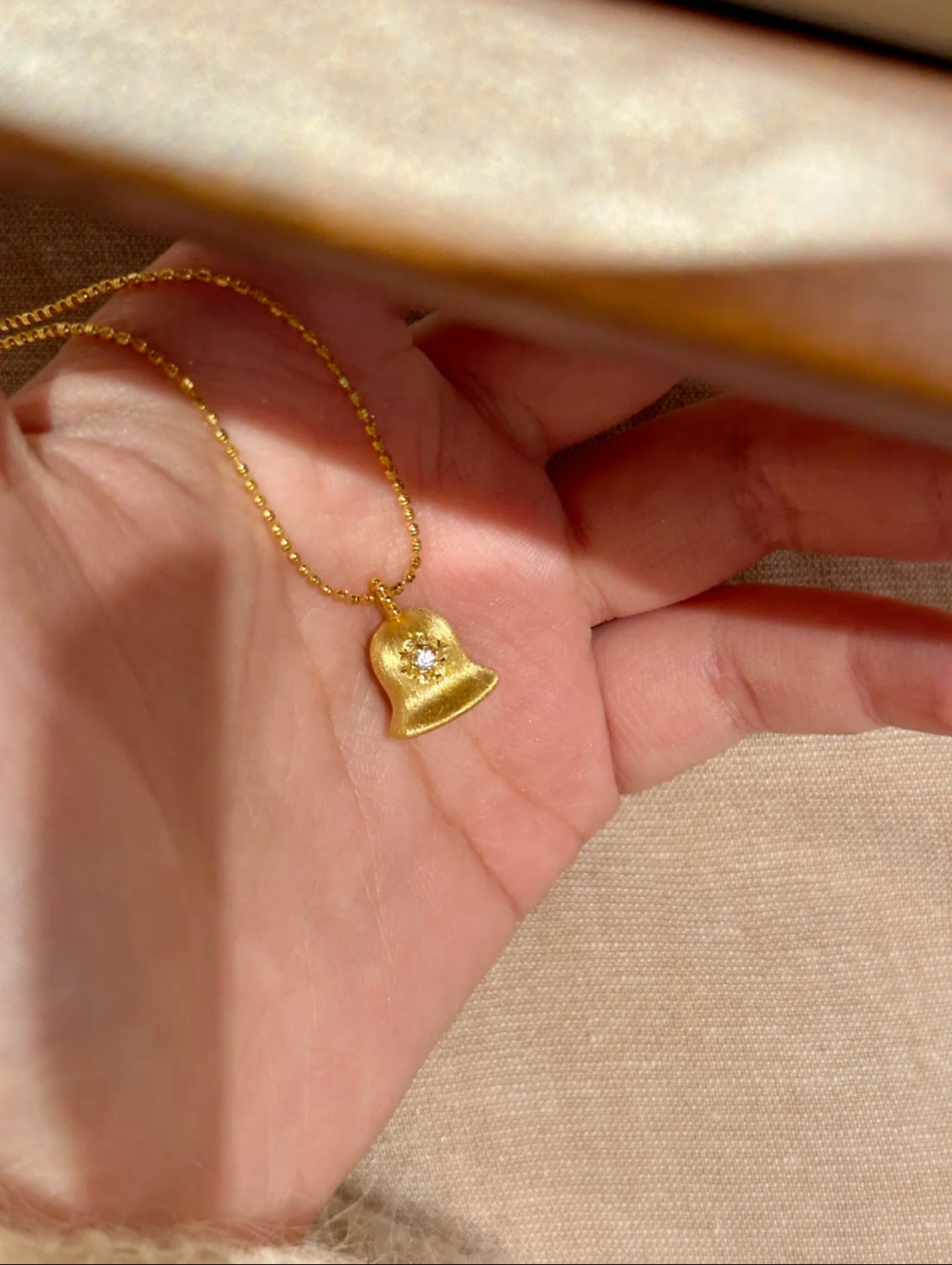 Wish Bell Pendant Necklace Lucky Charm Italian Craft  Women Jewelry