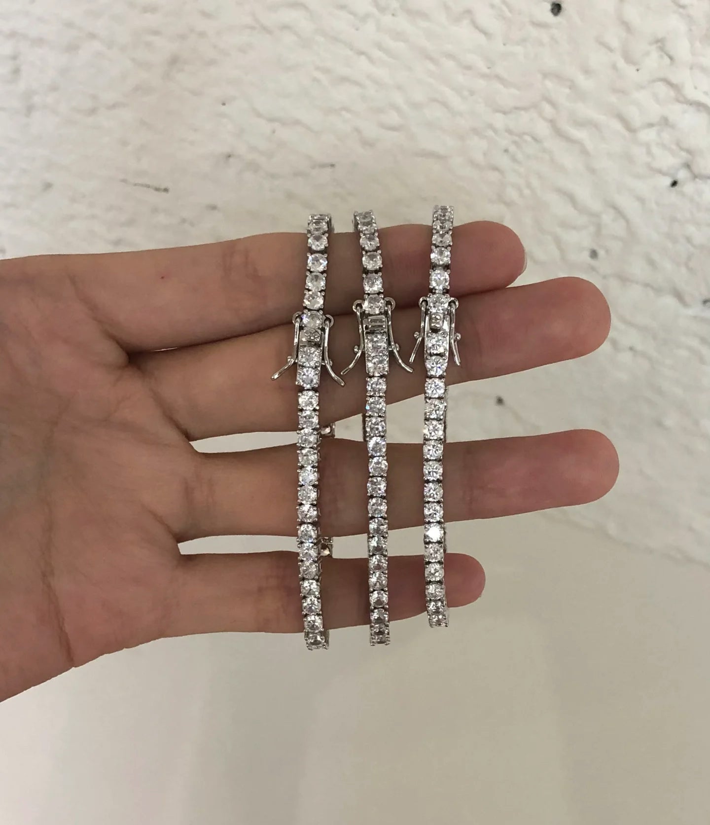 18K Gold Plated Tennis Bracelet - Sparkling Zirconia Diamond Bracelet | 2mm 3mm 4mm Width Options