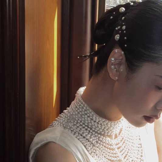 Pearl Crystal Body Stickers - Bridal Festival Party Makeup Jewelry