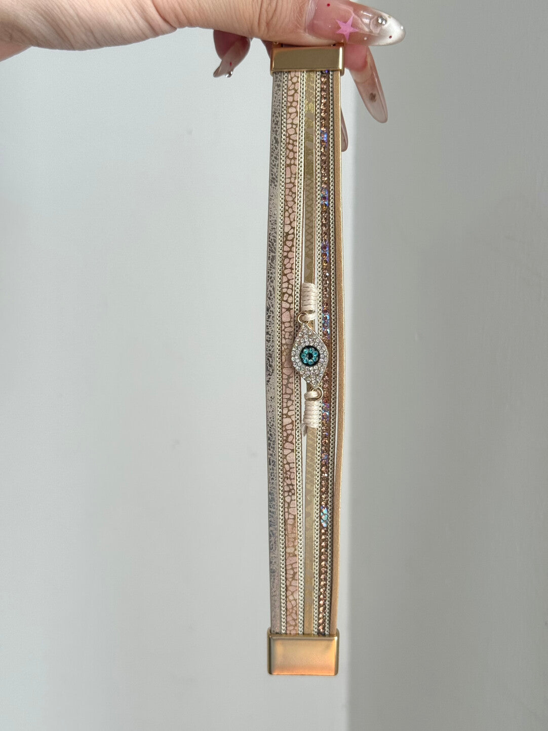 Multi-Strand Magnetic Leather Bracelet