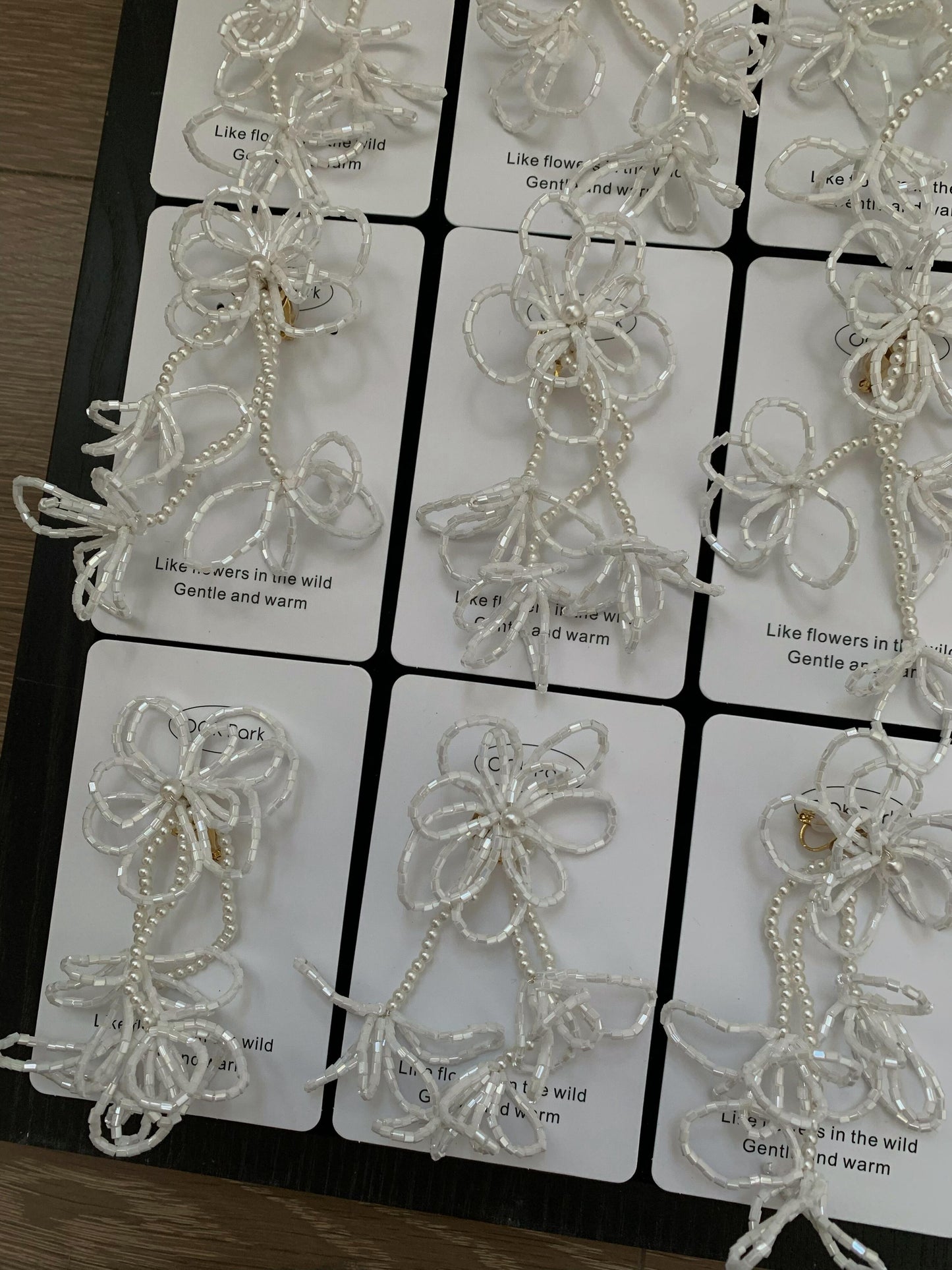 Handmade Beaded Flower Dangle Earrings for Women, White Long Drop Floral Statement Earrings, Lightweight Seed Bead Boho Jewelry for Parties, Weddings & Daily Wear