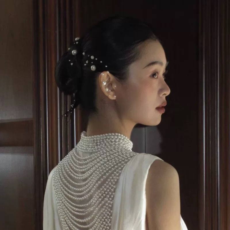 Pearl Crystal Body Stickers - Bridal Festival Party Makeup Jewelry