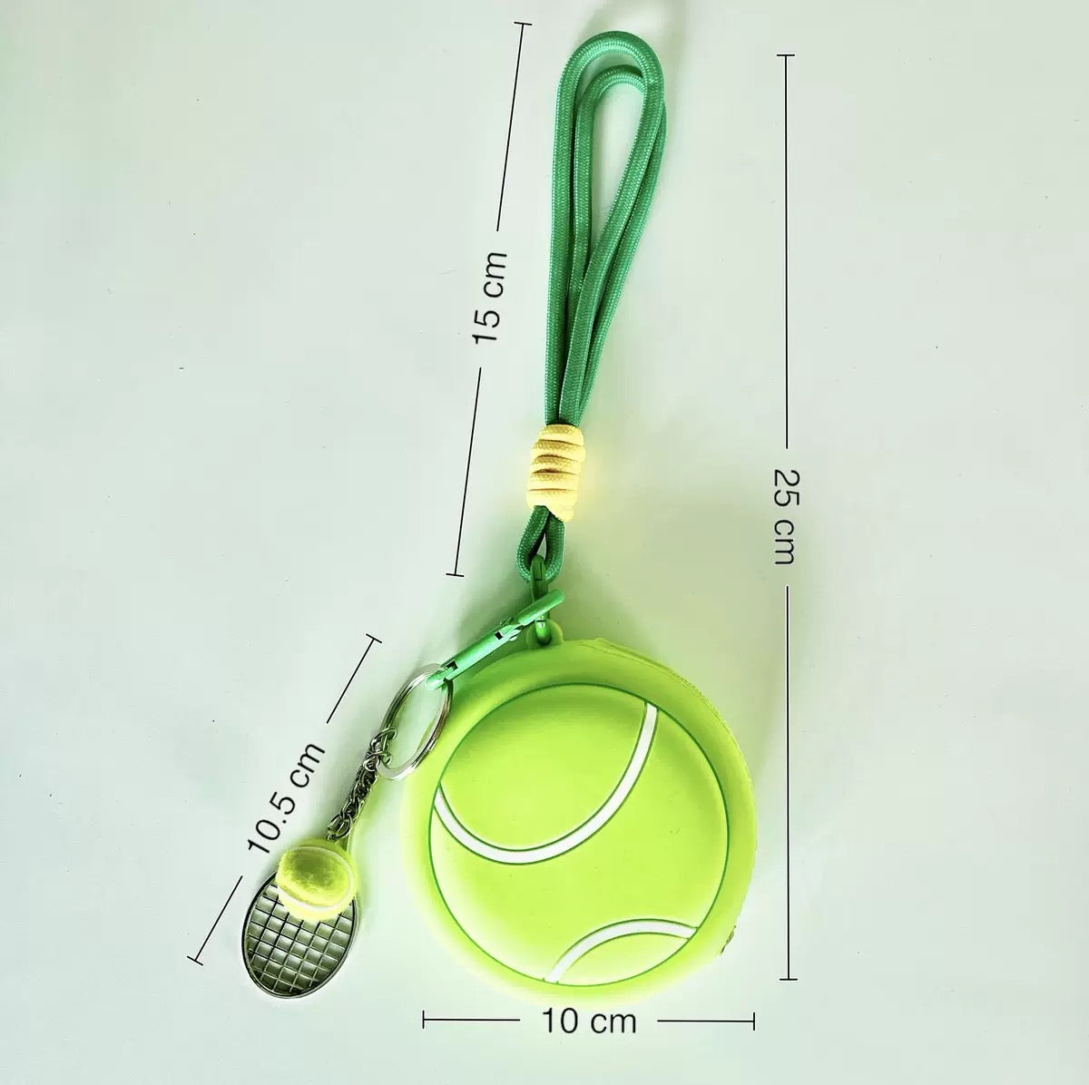 Sports Ball Silicone Coin Pouch Keychain - Basketball Baseball Tennis Soccer Charm