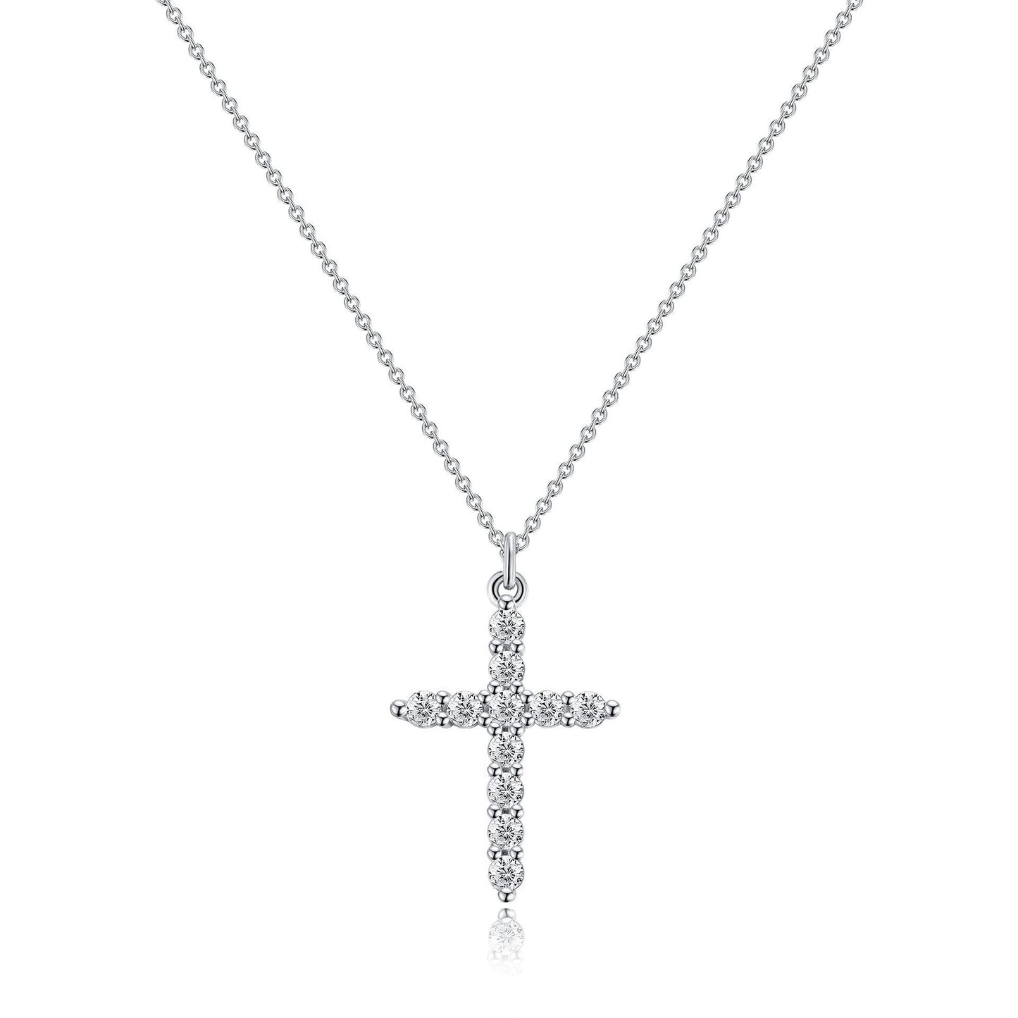 Rotating Crown Cross Zirconia Necklace - Faith Guardian