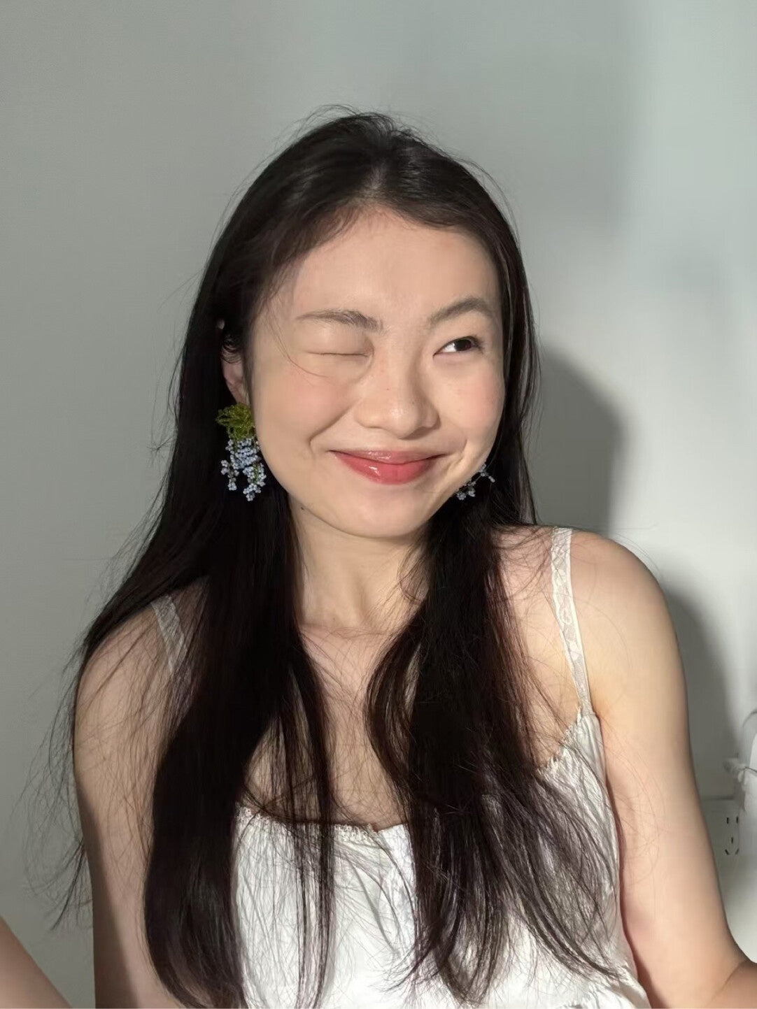 Handmade Beaded Flower Earrings